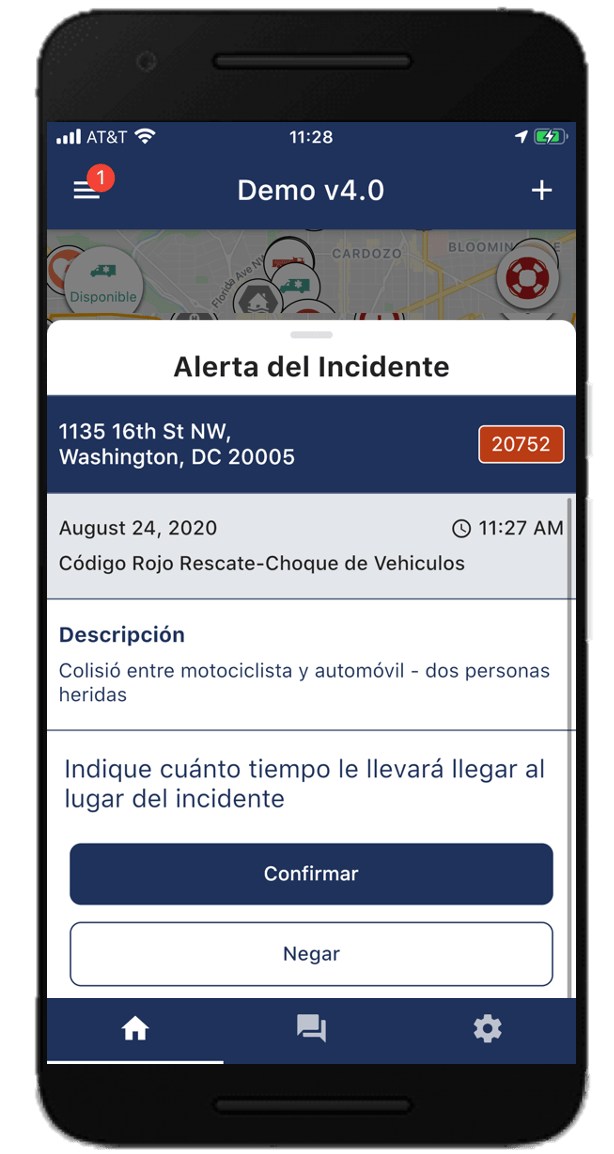 Alerta del Incidente_Beacon Emergencia App Móvil v4.0_ESP