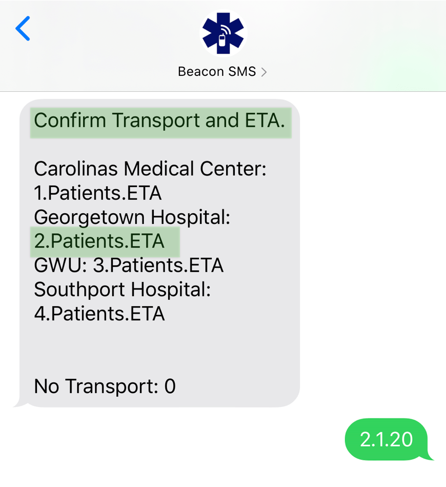 Beacon SMS 4.0 - Hospital Transport