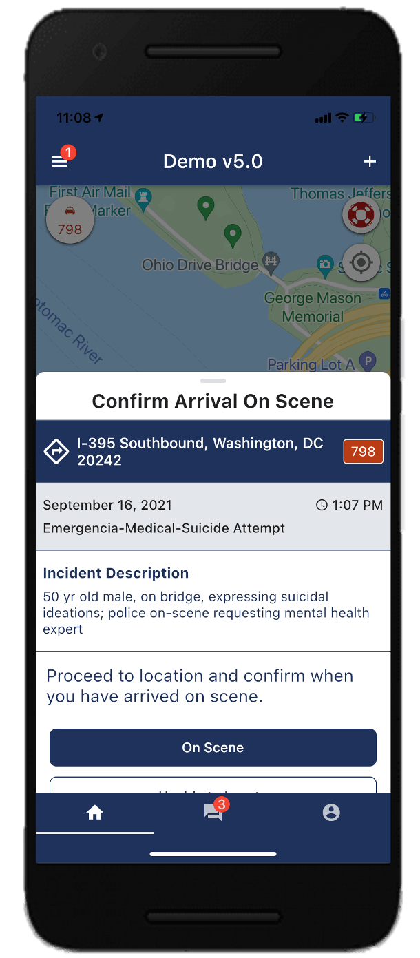 Mental Health Crisis - On Scene_Beacon Mobile App